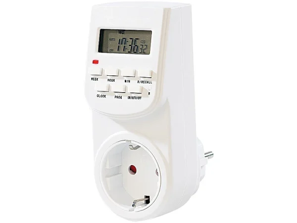 Revolt Schaltuhren:2er-Set Digitale Zeitschaltuhren Mit LCD-Display, Minutengenau, 7
