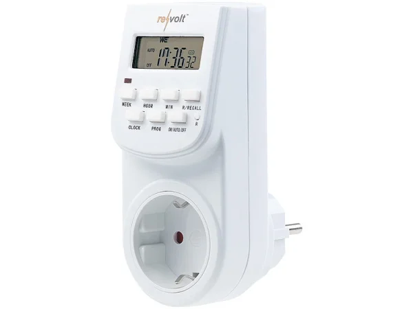 Revolt Schaltuhren:2er-Set Digitale Zeitschaltuhren Mit LCD-Display, Minutengenau, 1
