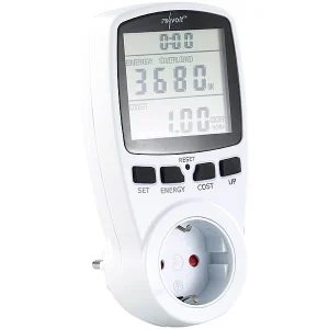 Revolt Stromverbrauchsmessgerät:2er-Set Digitale Energiekostenmesser Mit XXL Jumbo Display 12