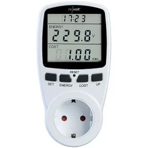 Revolt Stromverbrauchsmessgerät:2er-Set Digitale Energiekostenmesser Mit XXL Jumbo Display 20