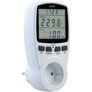 Revolt Stromverbrauchsmessgerät:2er-Set Digitale Energiekostenmesser Mit XXL Jumbo Display 16