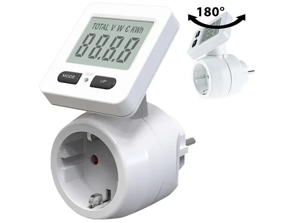 Revolt Energiemessgerät:Digitaler Energiekostenmesser Mit 180° Drehbarem Display, Bis 3.680 W 1