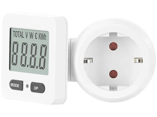 Revolt Energiemessgerät:Digitaler Energiekostenmesser Mit 180° Drehbarem Display, Bis 3.680 W 12