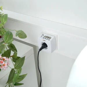 Revolt Steckdose Timer:2er-Set Kompakte Digitale Zeitschaltuhren Mit LCD-Display 24