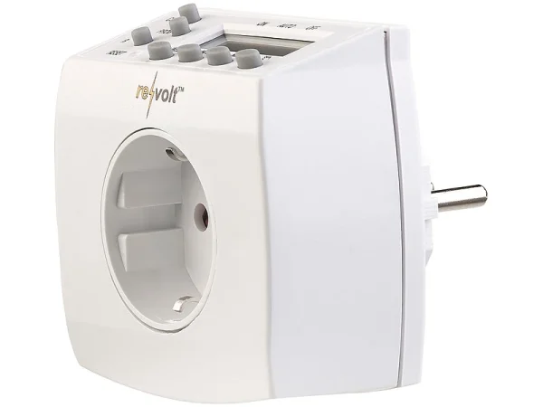 Revolt Steckdose Timer:2er-Set Kompakte Digitale Zeitschaltuhren Mit LCD-Display 3