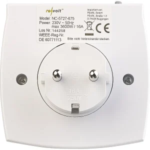 Revolt Steckdose Timer:2er-Set Kompakte Digitale Zeitschaltuhren Mit LCD-Display 18