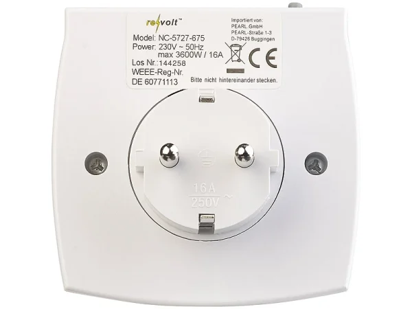 Revolt Steckdose Timer:2er-Set Kompakte Digitale Zeitschaltuhren Mit LCD-Display 6