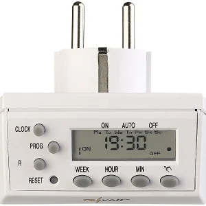 Revolt Steckdose Timer:2er-Set Kompakte Digitale Zeitschaltuhren Mit LCD-Display 22