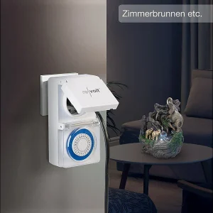 Revolt Außen Zeitschaltuhr:Mechanische Outdoor-Zeitschaltuhr, IP44, 30 Min., Kindersicherung 25