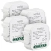 Luminea Home Control Dimmer-Schalter LED:4er-Set WLAN-Unterputz-2-Kanal-Lichtschalter & -Dimmer, App 14