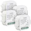Luminea Home Control Funk Dimmer:4er-Set WLAN-Unterputz-Lichtschalter Und -Dimmer, Mit App 23