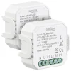 Luminea Home Control Smart Schalter:2er-Set WLAN-Unterputz-Lichtschalter, App, Für Siri, Alexa&Google Ass. 44