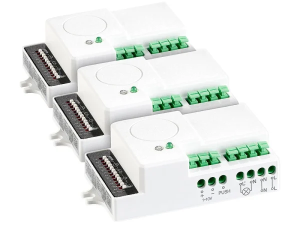 Revolt Radarmelder:3er-Set Bewegungsmelder Mit Mikrowellenradar Und Dimmer 1