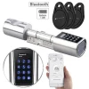 VisorTech Elektrisches Schloss:Elektronischer Tür-Schließzylinder, Transponder, Code, Bluetooth & App 26