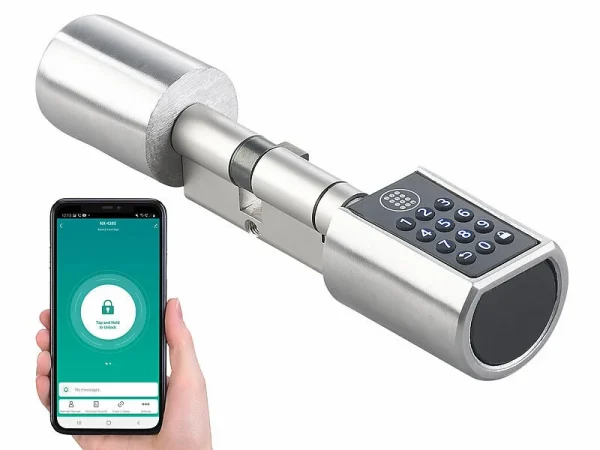 VisorTech Automatisches Türschloss:Elektronischer Tür-Schließzylinder Mit Zahlencode (Versandrückläufer) 6