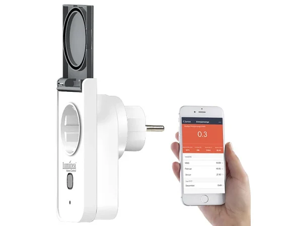 Luminea Home Control Outdoor-WLAN-Steckdose, Komp. Versandrückläufer 6