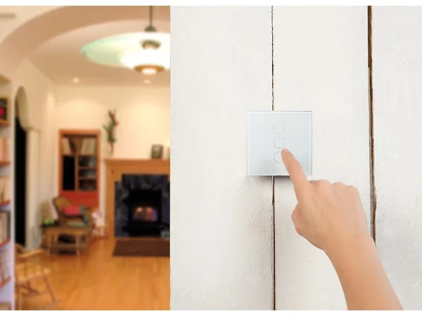Luminea Home Control Smart Home Lichtschalter:2er-Set Touch-Lichtschalter & Dimmer, Für Alexa & Google Assistant 7