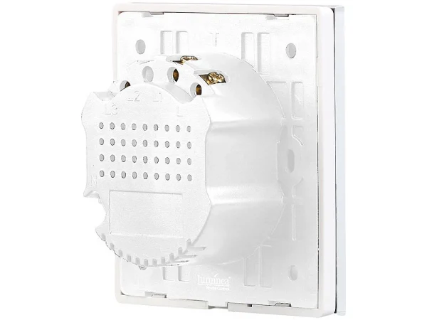 Luminea Home Control Alexa WiFi-Lichtschalter:Touch-Doppel-Lichttaster, Versandrückläufer 10