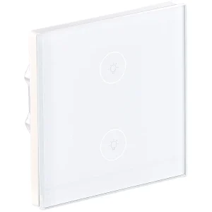 Luminea Home Control Alexa WiFi-Lichtschalter:Touch-Doppel-Lichttaster, Versandrückläufer 23