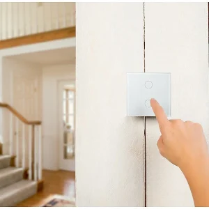 Luminea Home Control Alexa WiFi-Lichtschalter:Touch-Doppel-Lichttaster, Versandrückläufer 31
