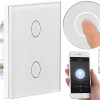 Luminea Home Control WiFi Taster:Touch-Doppel-Lichttaster, Amazon Alexa & Google Assistant Kompatibel 23
