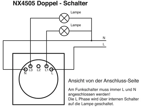 Luminea Home Control Alexa WiFi-Lichtschalter:Touch-Doppel-Lichttaster, Versandrückläufer 6