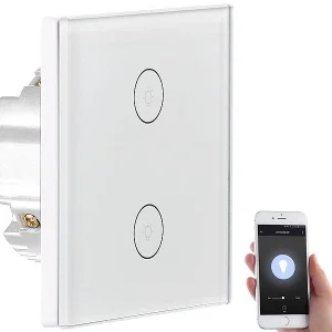 Luminea Home Control WiFi Taster:Touch-Doppel-Lichttaster, Amazon Alexa & Google Assistant Kompatibel 14