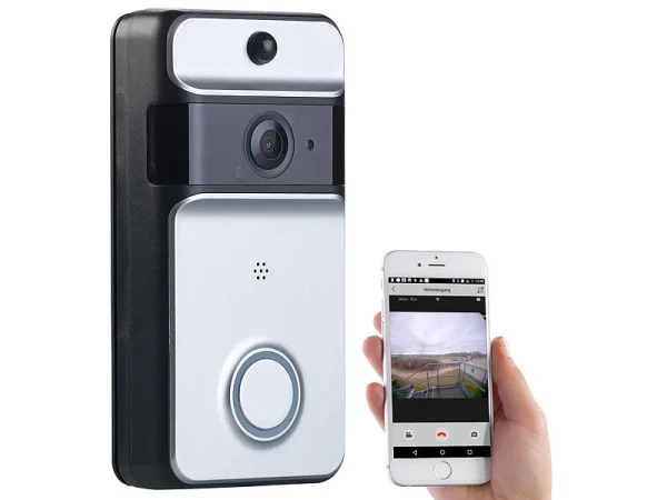 Somikon Klingel Kamera:WLAN-Video-Türklingel Mit App, PIR-Sensor (Versandrückläufer) 11