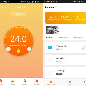 Revolt Temperaturregler:4er-Set WLAN-Thermostate Für Fußbodenheizungen, Für Siri, Alexa & GA 24