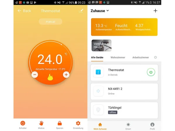 Revolt Temperaturregler:4er-Set WLAN-Thermostate Für Fußbodenheizungen, Für Siri, Alexa & GA 8