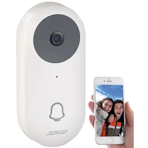 Somikon WLAN Klingel:WLAN-HD-Video-Türklingel Mit App, Gegensprechen, Inkl. Akku 17