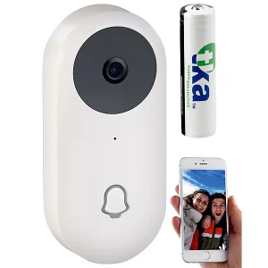 Somikon WLAN Klingel:WLAN-HD-Video-Türklingel Mit App, Gegensprechen, Inkl. Akku 13