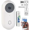 Somikon WLAN Klingel:WLAN-HD-Video-Türklingel Mit App, Gegensprechen, Inkl. Akku 17