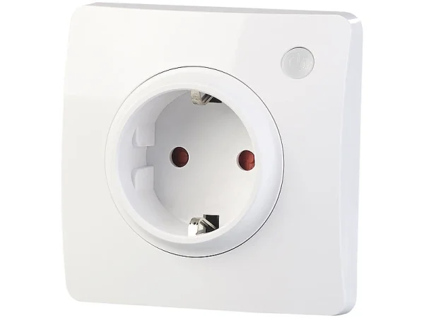 Luminea Home Control WiFi-Steckdose Alexa:4er-Set WLAN-Unterputz-Steckdosen, Kompatibel Mit A. Alexa & Google A. 4