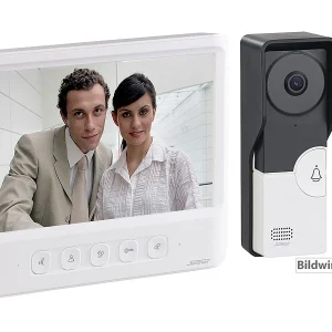 Somikon Türklingelanlagen:Video-Türsprechanlage Mit 17,8-cm-Farbdisplay & Türöffner, 10-m-Kabel 34