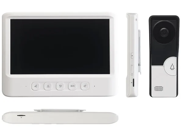 Somikon Türklingelanlagen:Video-Türsprechanlage Mit 17,8-cm-Farbdisplay & Türöffner, 10-m-Kabel 14