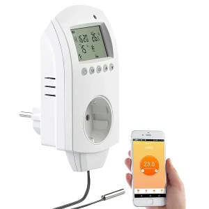 Revolt Thermostat Alexa:WLAN-Steckdosen-Thermostat Für Heizgeräte, App, Versandrückläufer 16
