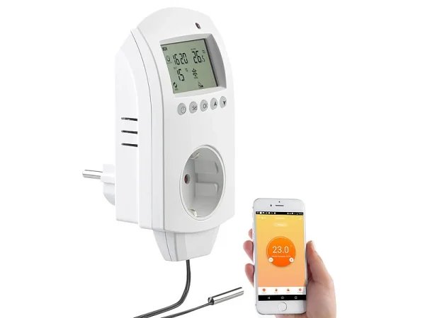 Revolt Thermostat Alexa:WLAN-Steckdosen-Thermostat Für Heizgeräte, App, Versandrückläufer 4