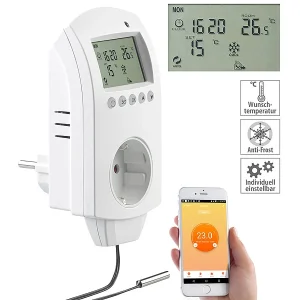 Revolt Thermostat Alexa:WLAN-Steckdosen-Thermostat Für Heizgeräte, App, Versandrückläufer 14