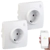 Luminea Home Control Smart-WiFi-Steckdose:2er-Set WLAN-Unterputz-Steckdosen, Kompatibel Mit Amazon Alexa 43