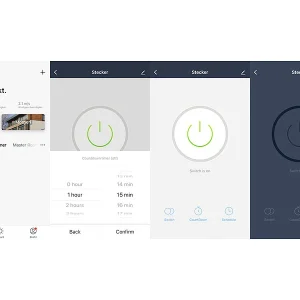 Luminea WLAN Schalter 230V:2er-Set WLAN-Schalter Für Licht, Für Amazon Alexa & Google Assistant 25