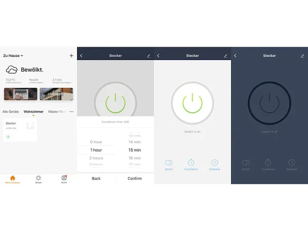Luminea Home Control WLAN Relais:3er-Set WLAN-Schalter Für Licht & Co., Für Alexa & Google Assistant 8