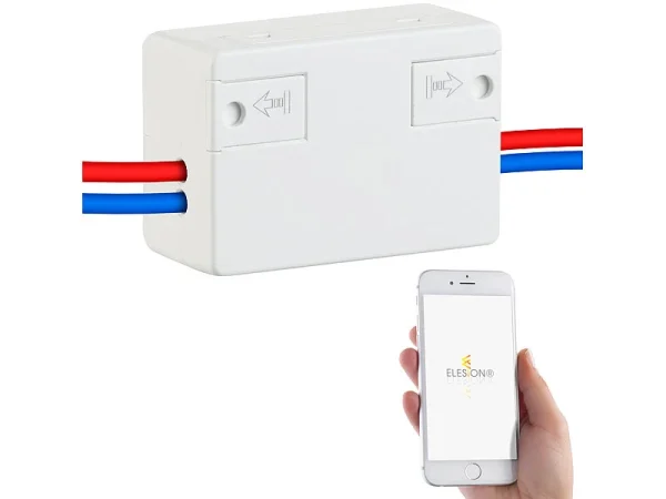 Luminea WLAN Schalter 230V:2er-Set WLAN-Schalter Für Licht, Für Amazon Alexa & Google Assistant 3