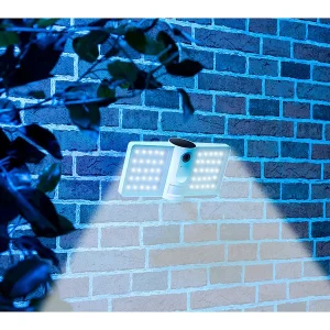 VisorTech IP-Cam:Full-HD-IP-Überwachungskamera, LED-Strahler, Versandrückläufer 23