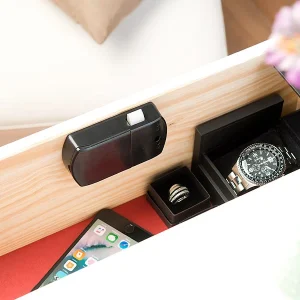 VisorTech Aufschraubschloss Möbel:2er-Set Schubladen- & Schranktüren-Schlösser Mit Bluetooth Und App 16