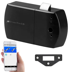 VisorTech Aufschraubschloss Möbel:2er-Set Schubladen- & Schranktüren-Schlösser Mit Bluetooth Und App 14