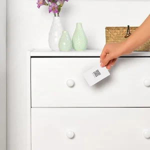 VisorTech Elektronisches Schloss:5er-Set Schubladen- & Schranktüren-Schloss Mit RFID-Schlüssel, BT, App 29
