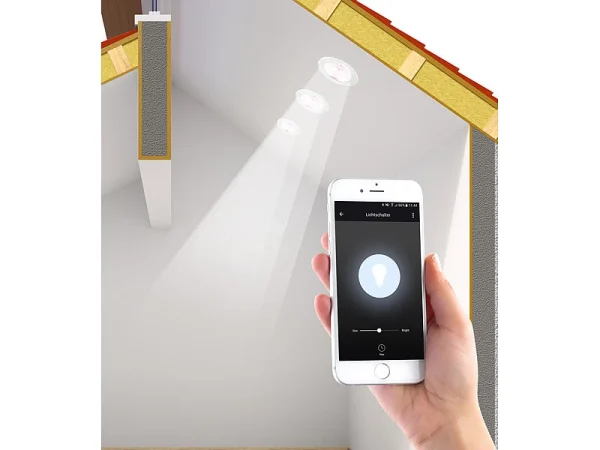 Luminea Home Control WiFi Dimmer:WLAN-Schalter Mit Dimmer-Funktion, Für Siri, Alexa & Google Assistant 7