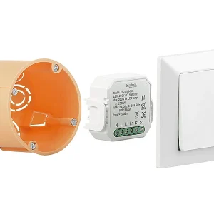 Luminea Home Control WLAN Wechselschalter:WLAN-Unterputz-Lichtschalter, App, Für Siri, Alexa & Google Assistant 9