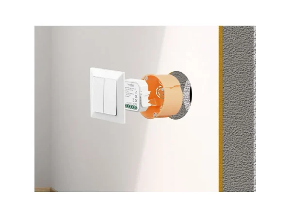 Luminea Home Control Dimmer-Schalter LED:4er-Set WLAN-Unterputz-2-Kanal-Lichtschalter & -Dimmer, App 5